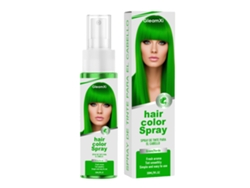 Spray temporal para el cabello de color verde vibrante