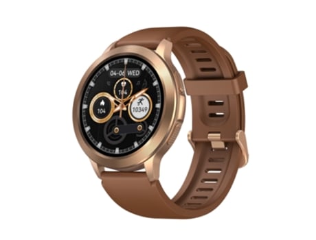 Reloj Inteligente Zeblaze Btalk 2 Esfera Marrón Correa de Goma de 33 Mm Reloj Inteligente ROGBID