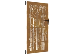 Maison Exclusive - Puerta De Jardín Acero Corten Diseño Bambú 85x200 Cm