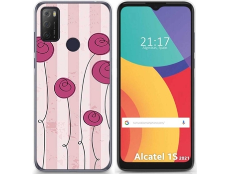 Carcasa Alcatel 1S 2021 / 3L 2021 TUMUNDOSMARTPHONE Flores Vintage Multicolor
