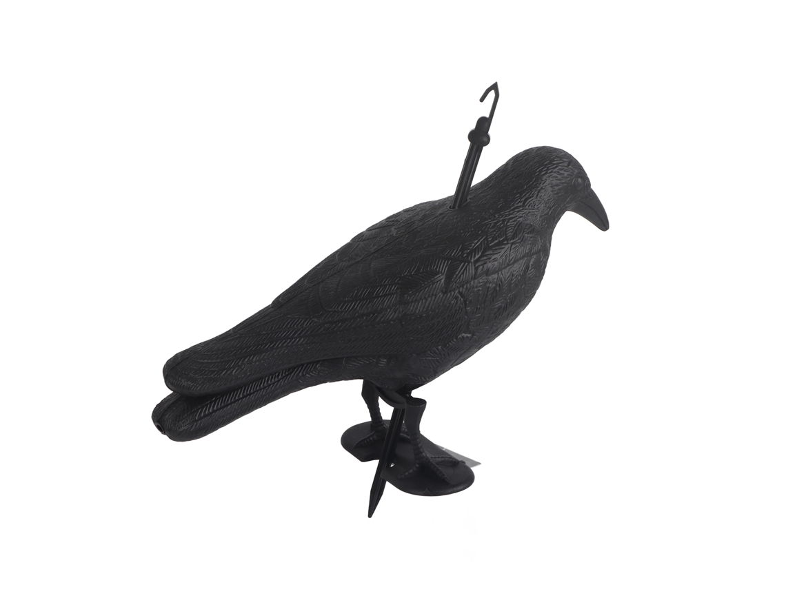 Estatua Falsa De Cuervo De Plástico Negro, Repelente De Pájaros Para Jardín Y Patio Exterior.