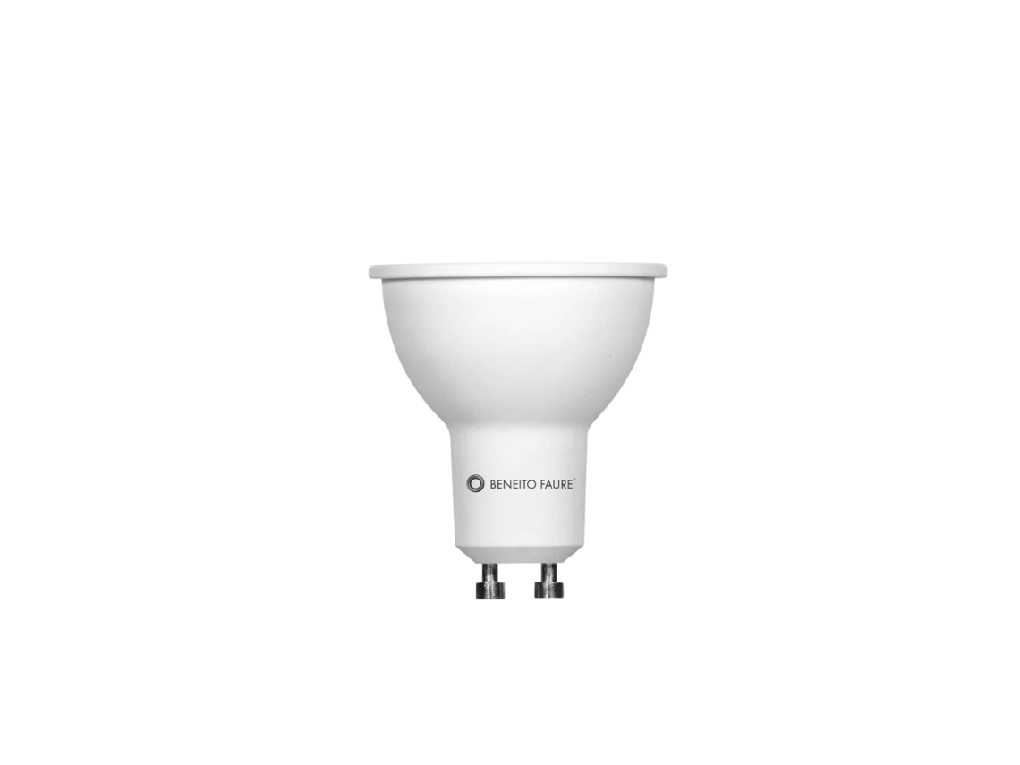 Uniform-line - Proyector LED regulable GU10 de 6W y 120°, 3000K - Iluminación general y difusa para espacios interiores - Beneito Faure