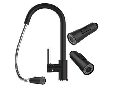 Grifo de Cocina GRANITAN Mezclador para Fregadero Negro