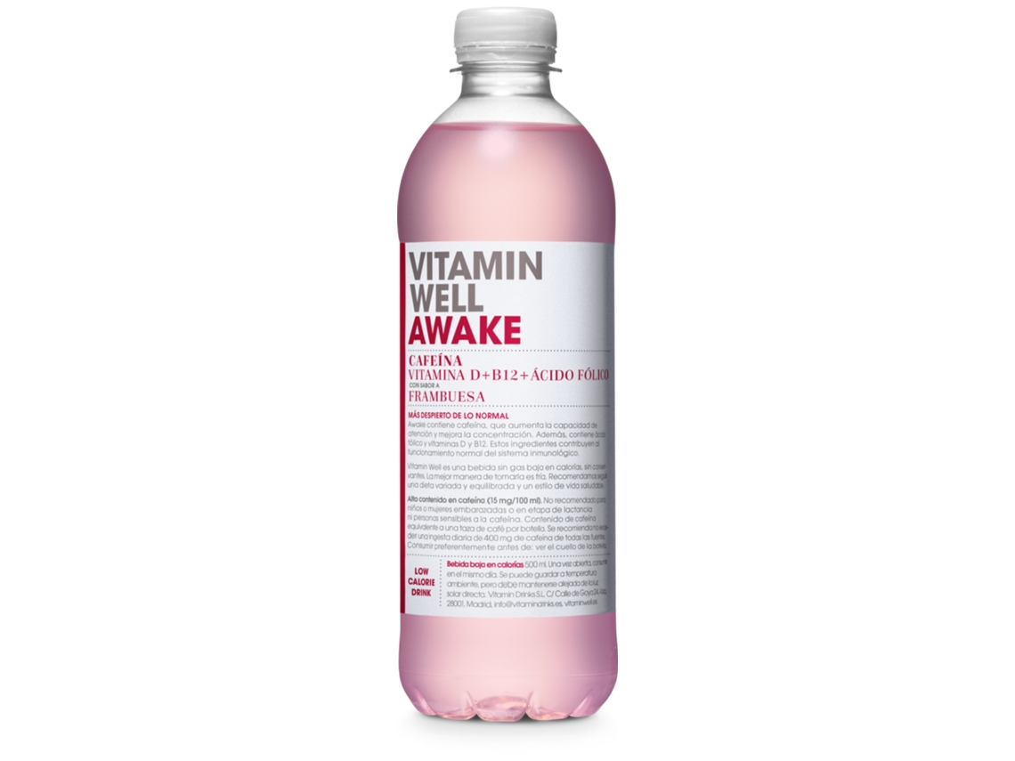 Bebida Vitaminada Awake-Frambuesa 500 Ml VITAMIN WELL