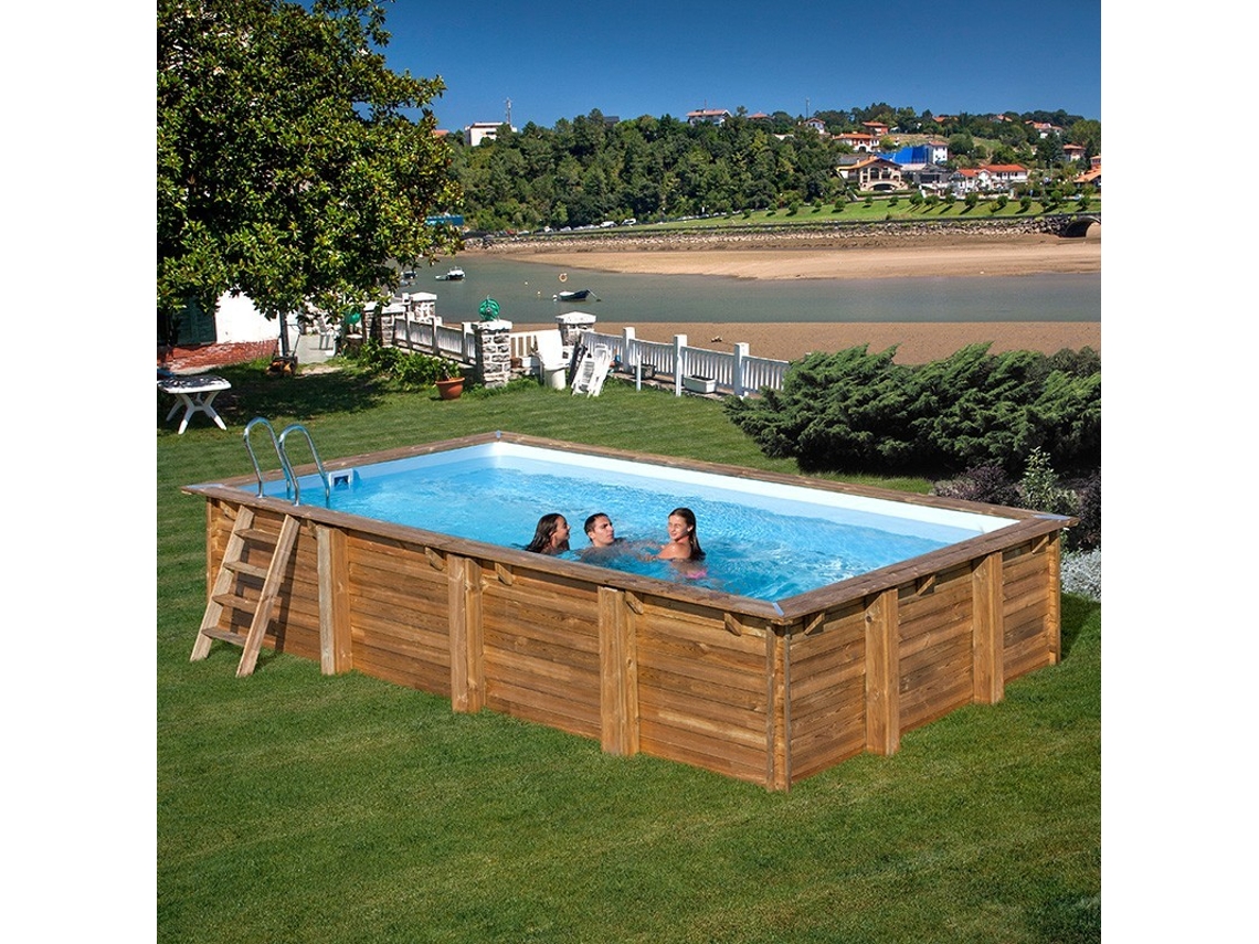 Piscina de Acero GRE Imitacion Madera Natural (1018x427x146 cm)