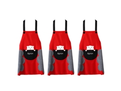 Delantales Impermeables En Pvc 3 Piezas Moda Unisex Delantal Sin Mangas Antiensuciamiento Para Cocina