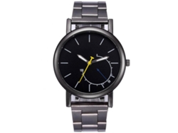 Reloj Analógico De Cuarzo Unisex Para Hombre Mujer Estudiante Con Correa De Acero Negro