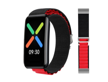 Correa Loop Alpine para Oppo Watch Free Negro y Rojo