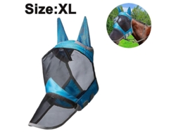 Máscara Antimosquitos Para Caballos Con Nariz Larga, Cómoda Talla Xl, Azul - Protección Uv Y Contra Mosquitos