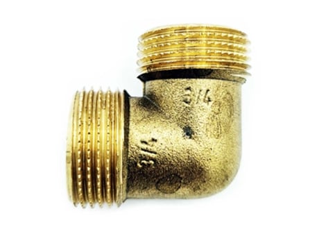 Adaptador Macho de Latón para Tubo de Agua, Conector de Codo Macho BSP de 3/4 Pulgada