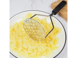 Puré De Papa Acero Inoxidable, Exprimidor Manual De Verduras Y Prensa De Papa Con Mango Antideslizante Y Agujero Para Colgar