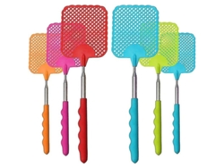 Botón 6 Matamoscas Aplas De Plástico Flexible Telescópico Con Mango Resistente Para Aplas (color Aleatorio)