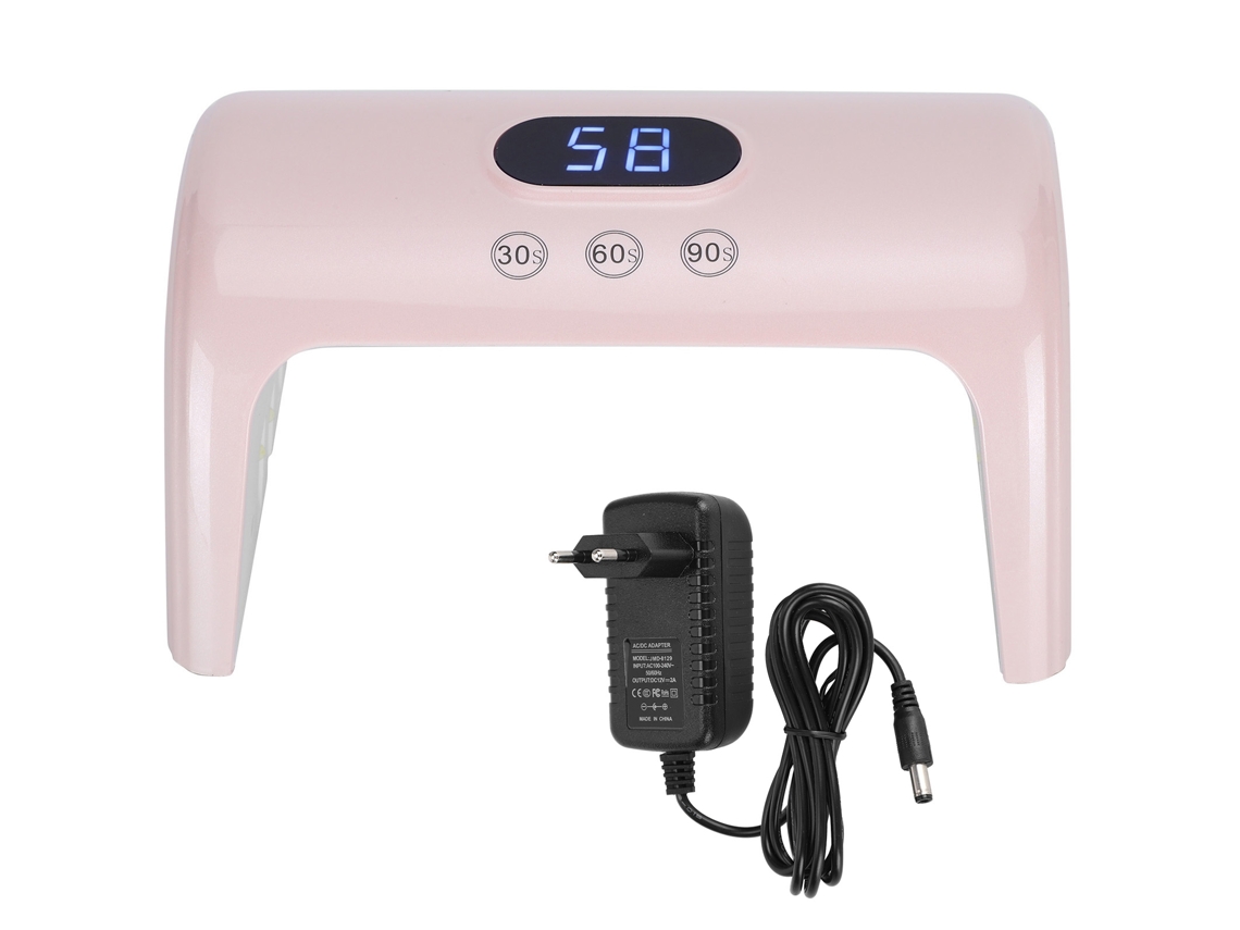 Secador De Esmalte De Uñas En Gel De 30 W Con Luz Uv Led, Lámpara De Manicura, Enchufe Europeo, Color Rosa.
