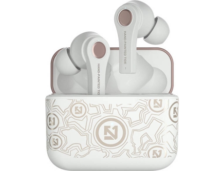 Auriculares Bluetooth True Wireless GETEK TS100 (In Ear - Micrófono - Noise Cancelling - Blanco)