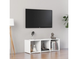 Mueble De Tv | Armario Para Tv | Gabinete De Tv Madera Contrachapada Blanco 107x35x37 Cm