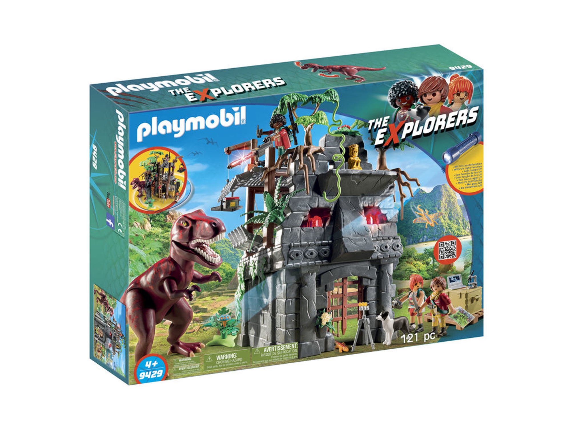 PLAYMOBIL Dinos: Acampada con T-Rex 9429 (Edad Mínima: 4 - 121 Piezas)