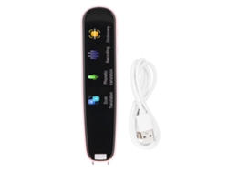 Caneta Tradutora Portátil Multilíngue com Scanner e Dicionário Digital Rosa