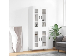 Aparador Alto Madera Contrachapada Blanco 69,5x34x180 Cm