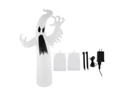 Fantasma inflable de Halloween, luces LED coloridas, resistente al agua
