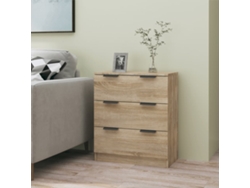 Aparador De Madera Contrachapada Color Roble Sonoma 60x30x70 Cm