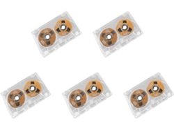 Mini Estuches Vacíos De Doble Cara De Metal Para Casete, Con Capacidad Para Grabar 55 Minutos, Casete Virgen Naranja.
