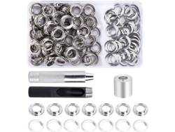 Kit De Ojalillos 12mm 100 Piezas Herramientas De Ojalos Caja De Almacenamiento Para Diy Tela Lona Artesania
