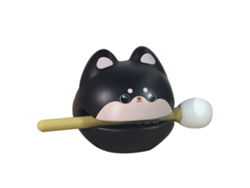 Baok - Instrumento de percusión de resina Zen Pez Cuto Bloque de oficina ornamental para meditación y alivio del estrés Mini figura de animal juguete