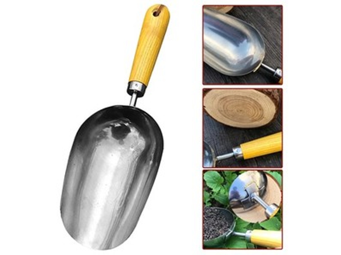 Espátula de jardinería de acero inoxidable, paleta para aflojar la tierra para plantar flores Zeuxo