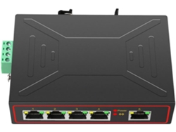 Conmutador De Red Industrial Plug And Play De 5 Puertos Y 100 Mbps Con Concentrador Y Divisor Rj45