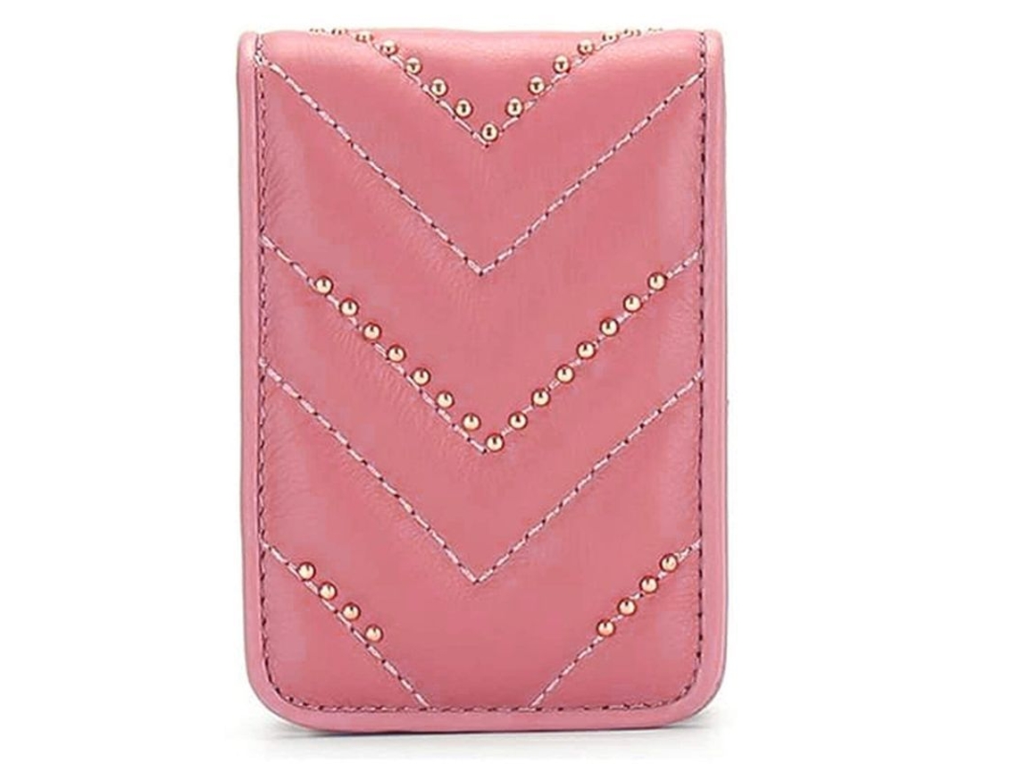 2026-estuche De Labios Lindo Portátil Con Espejo Bolsa De Maquillaje Multifuncional Para Viajes Y Regalo (rosa)