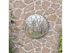 Espejo de Jardín de Pared para Uso Exterior Hierro 40 x 3 cm Arena
