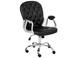 Silla de oficina BELIANI Princess de Piel sintética Negro 60x60x108