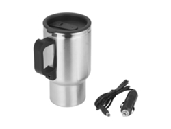 Hervidor Eléctrico Portátil Para Coche De 500 Ml Con Enchufe Para Encendedor De Cigarrillos Y Taza De Acero Inoxidable.