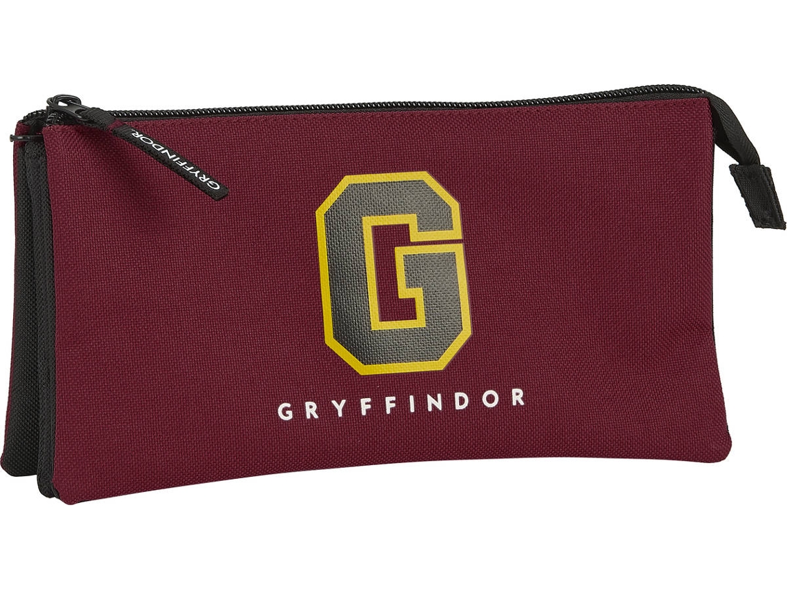 Estuche Triple SAFTA Harry Potter Wizard Burdeos (22x12x3cm)