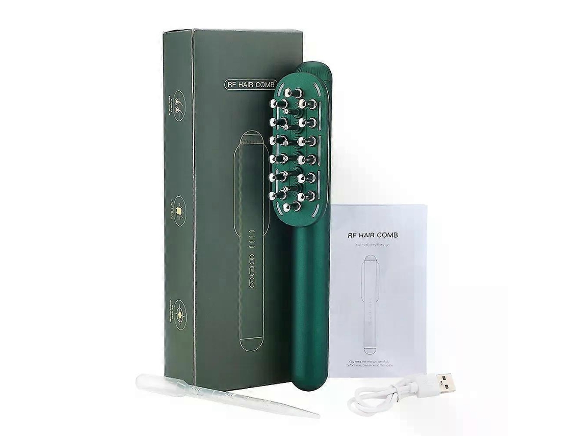 Peine de masaje eléctrico de microcorriente RF para el cuidado capilar EMS, con aplicador, peine e instrumento. Tienda Jinyubo