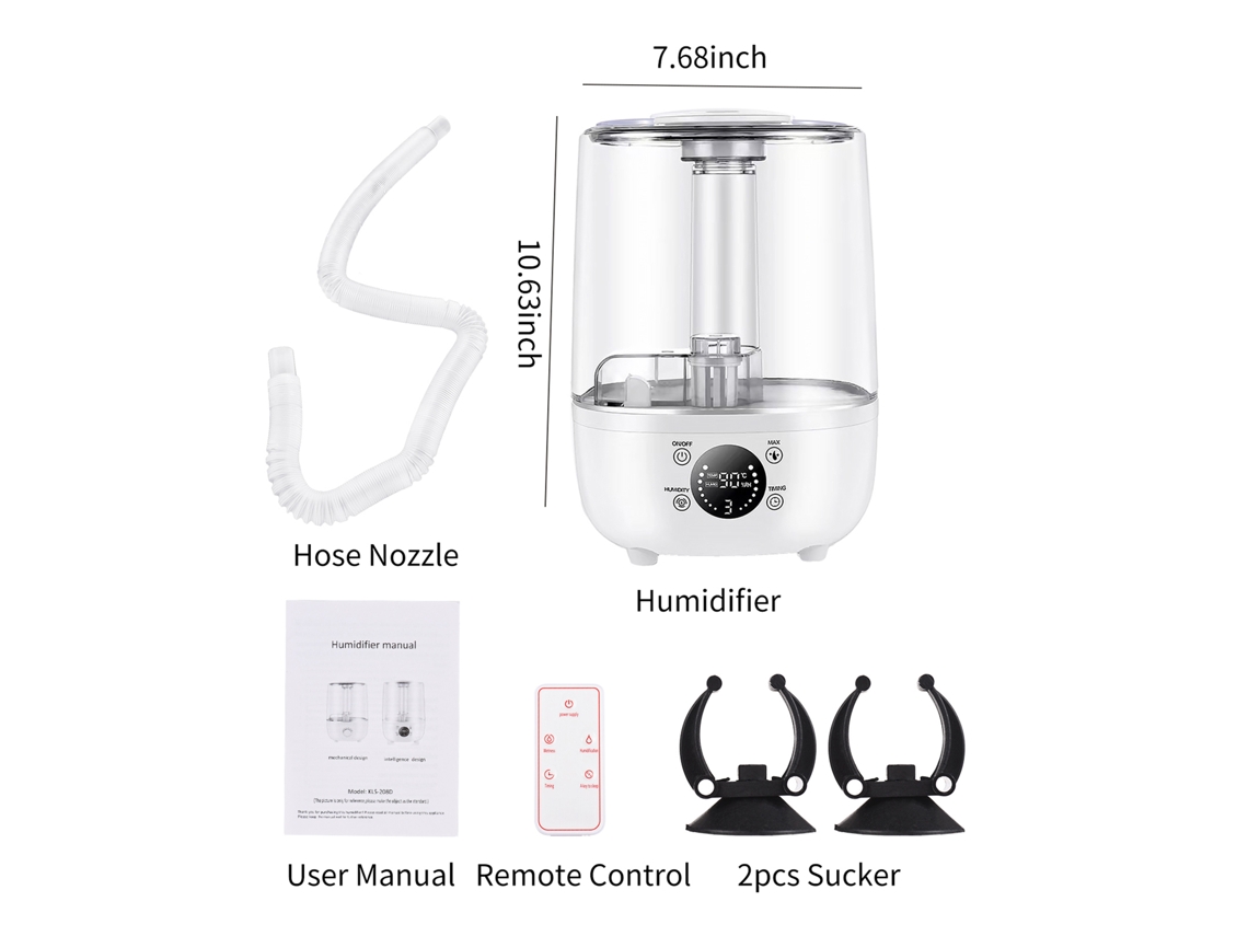 Humidificador Ultrasónico De 4 Litros Para Dormitorio, Difusor De Aromas, Control Remoto, 3 Modos De Vaporización, Ultra Silencioso.
