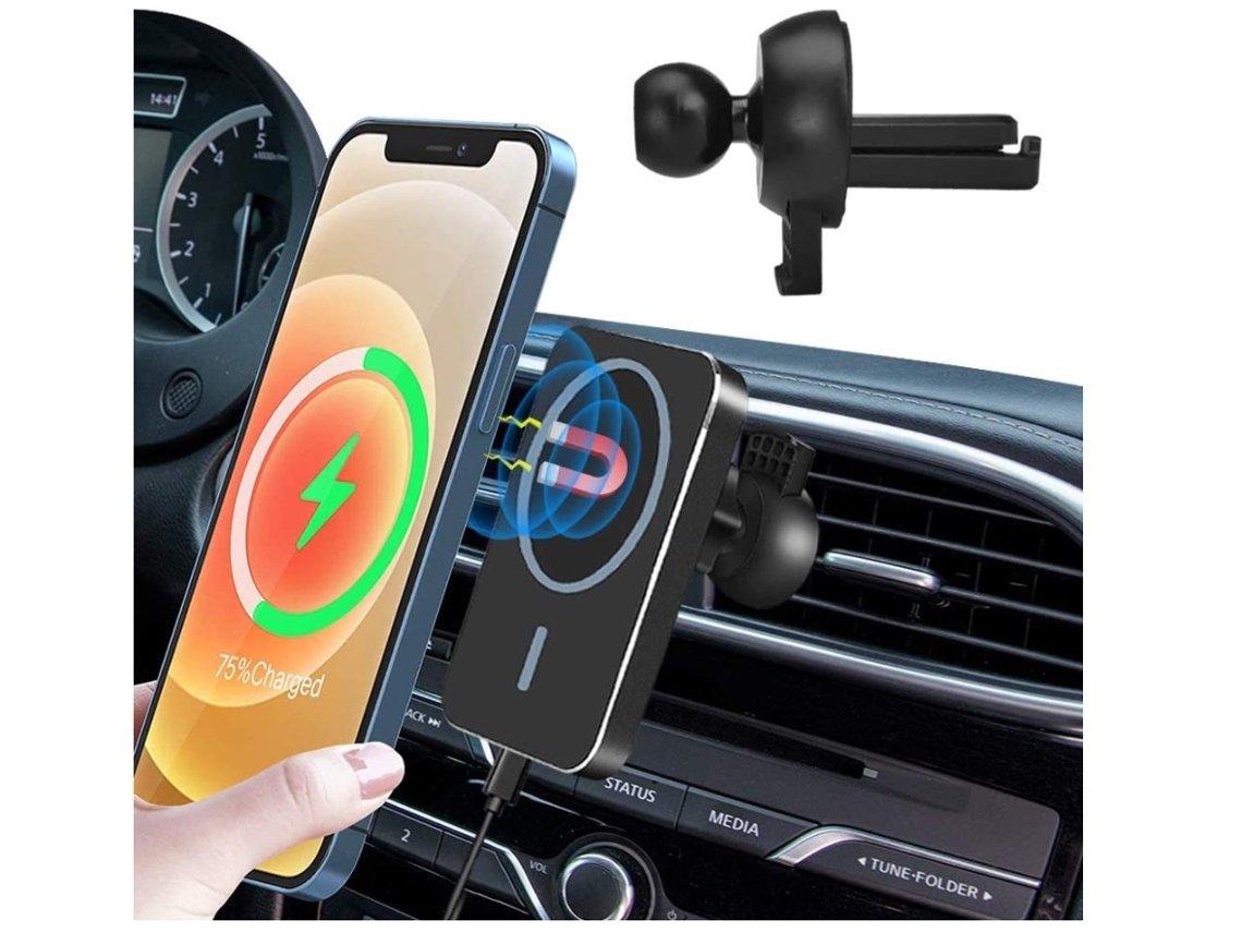 Cargador Sem Carro Séries para iPhone 12 YIZHOOD Negro