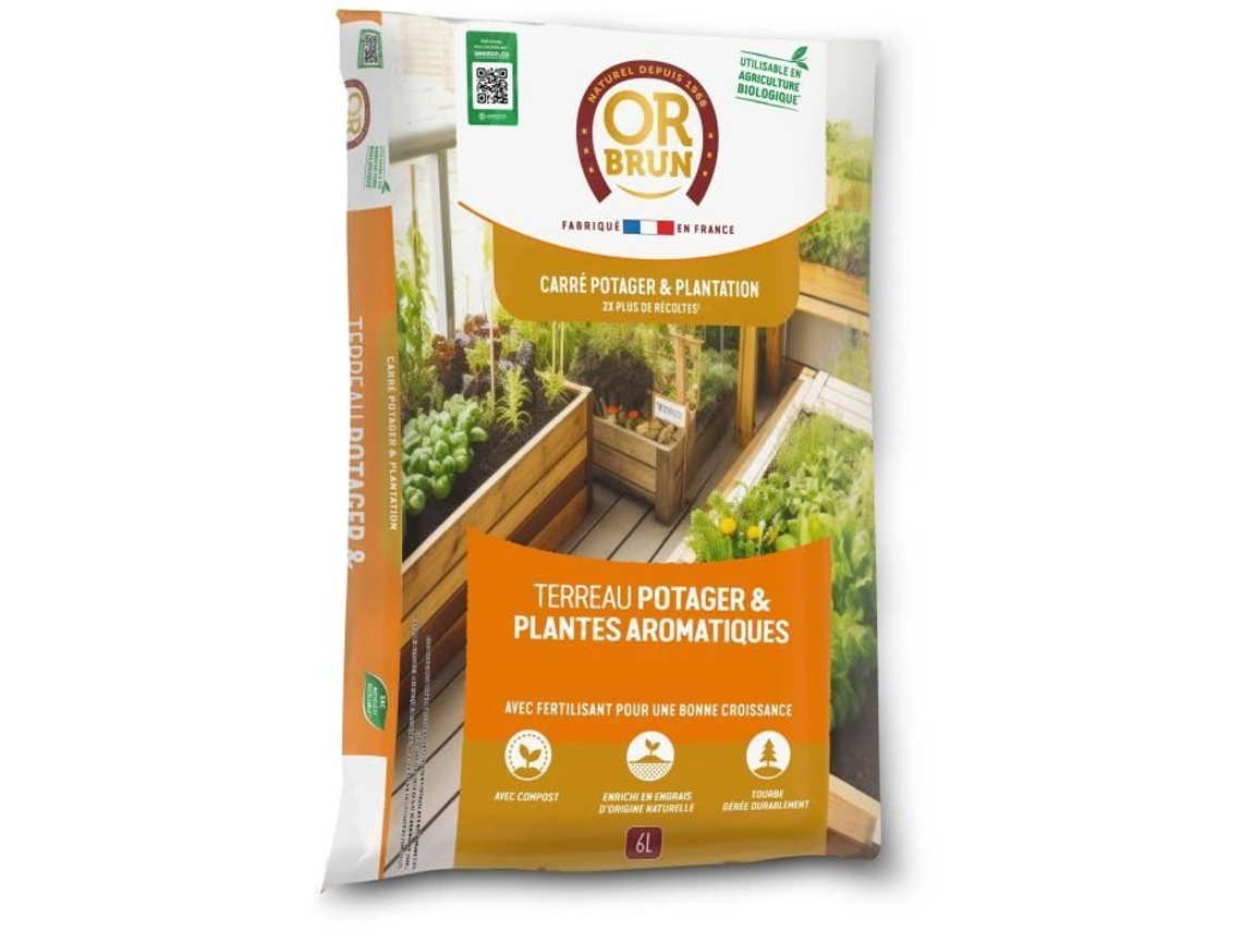 Tierra para Huerto Plantas Aromáticas O Brun Obrtaro6u 6l Crecimiento Rápido