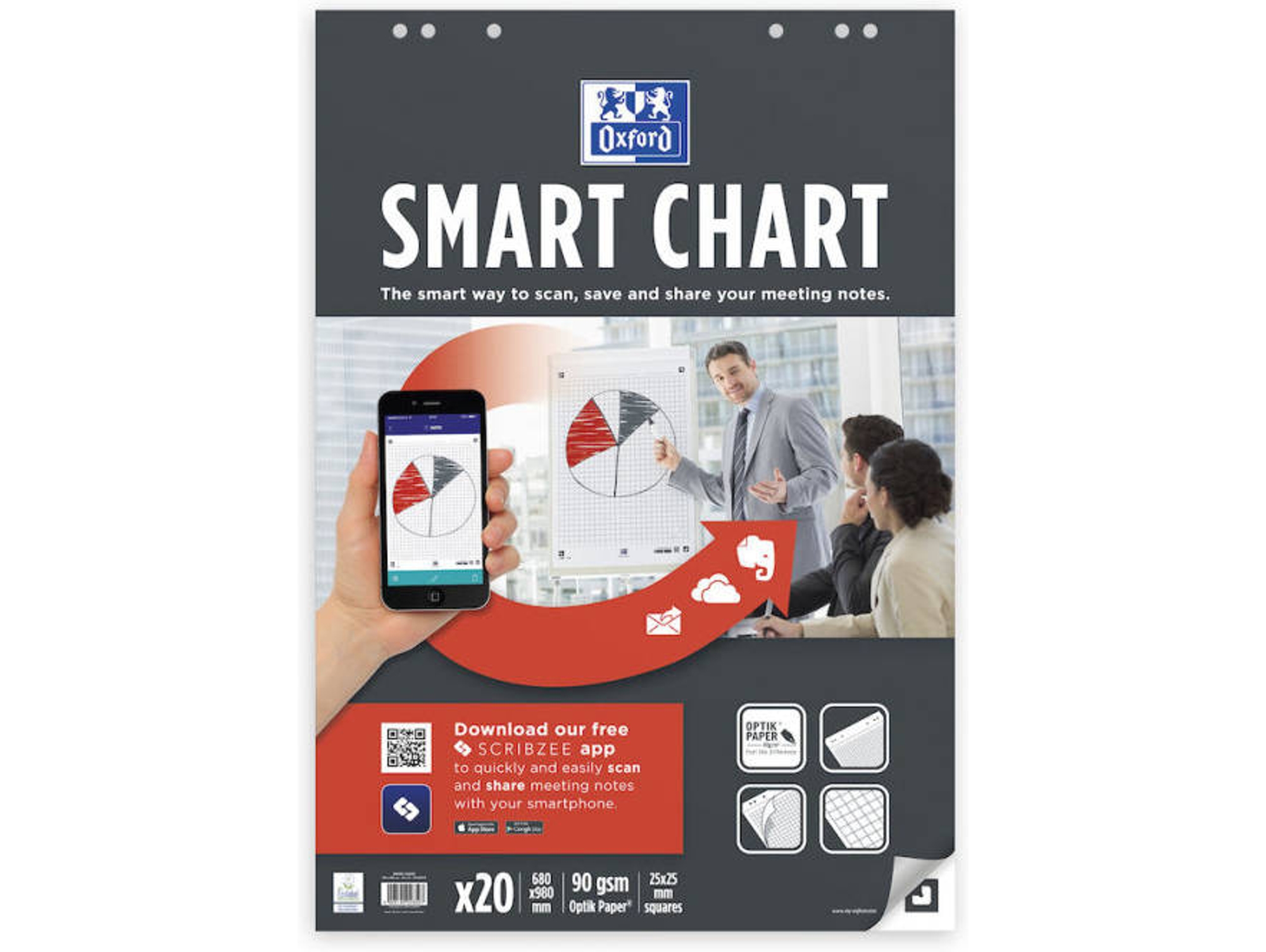 Bloc de Papel para Flipchart OXFORD 400096320
