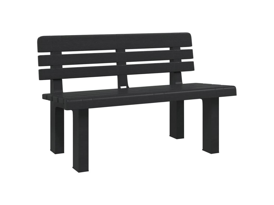 Banco De Jardín VIDAXL Antracita Polipropileno (110x52x71 cm)