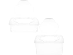 Dispensador De Toallitas Húmedas Transparente Con Bisagra, 2 Unidades