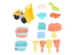 Juego De Juguetes De Playa: Cubo De Silicona Plegable, Pala Y Castillo De Dinosaurio Para Niños.