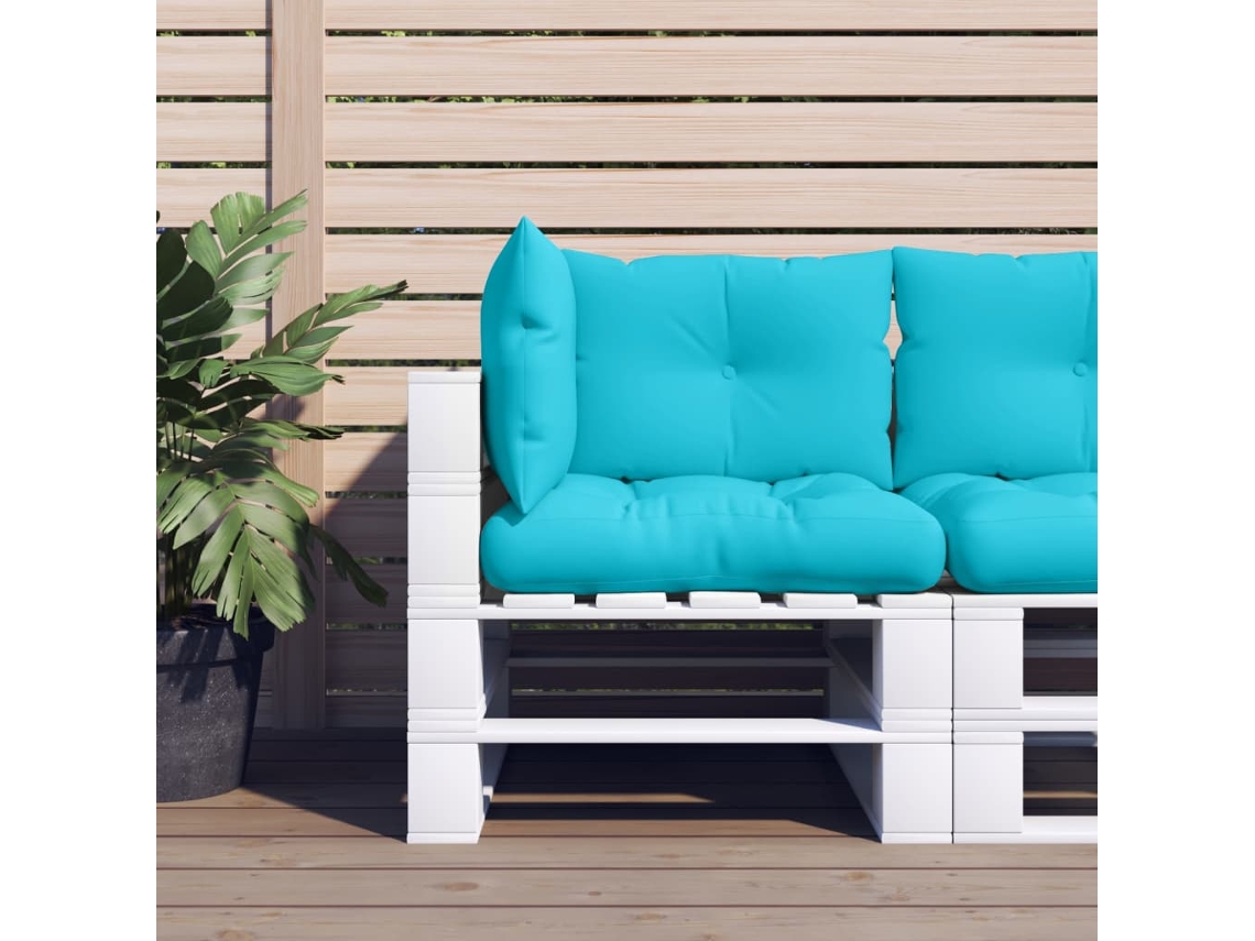Cojines para muebles de palets, 3 piezas, tela Oxford turquesa HARLANV1