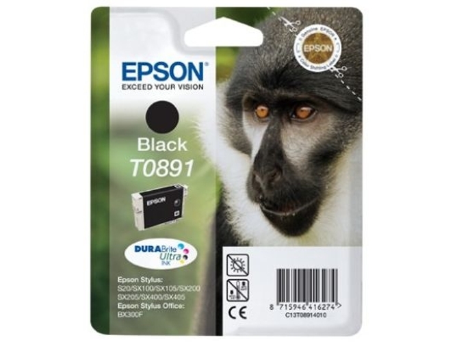 Cartucho de tinta original EPSON T0891, Mono 5,8 ml , Negro, C13T08914021