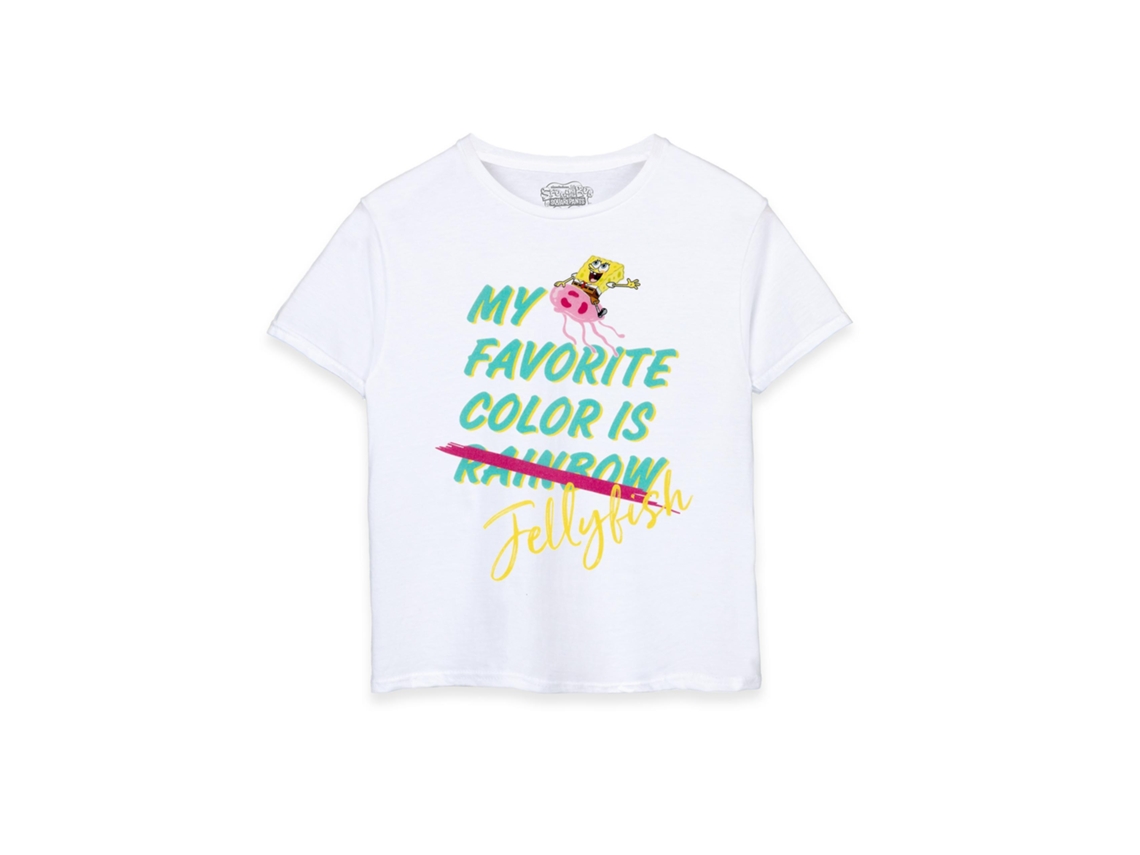 Camiseta de manga corta para niñas de Bob Esponja con medusa blanca Rosewell