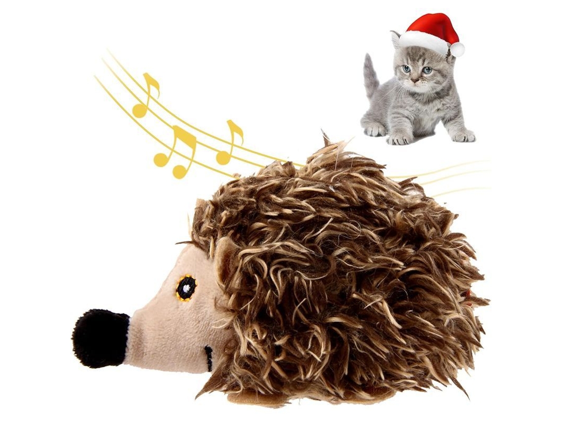 Juguete Interactivo Para Gatos Con Sonidos De Animal, Sonajero Hedgehog, Activado Por Toque, Ideal Para Gatitos De Interior