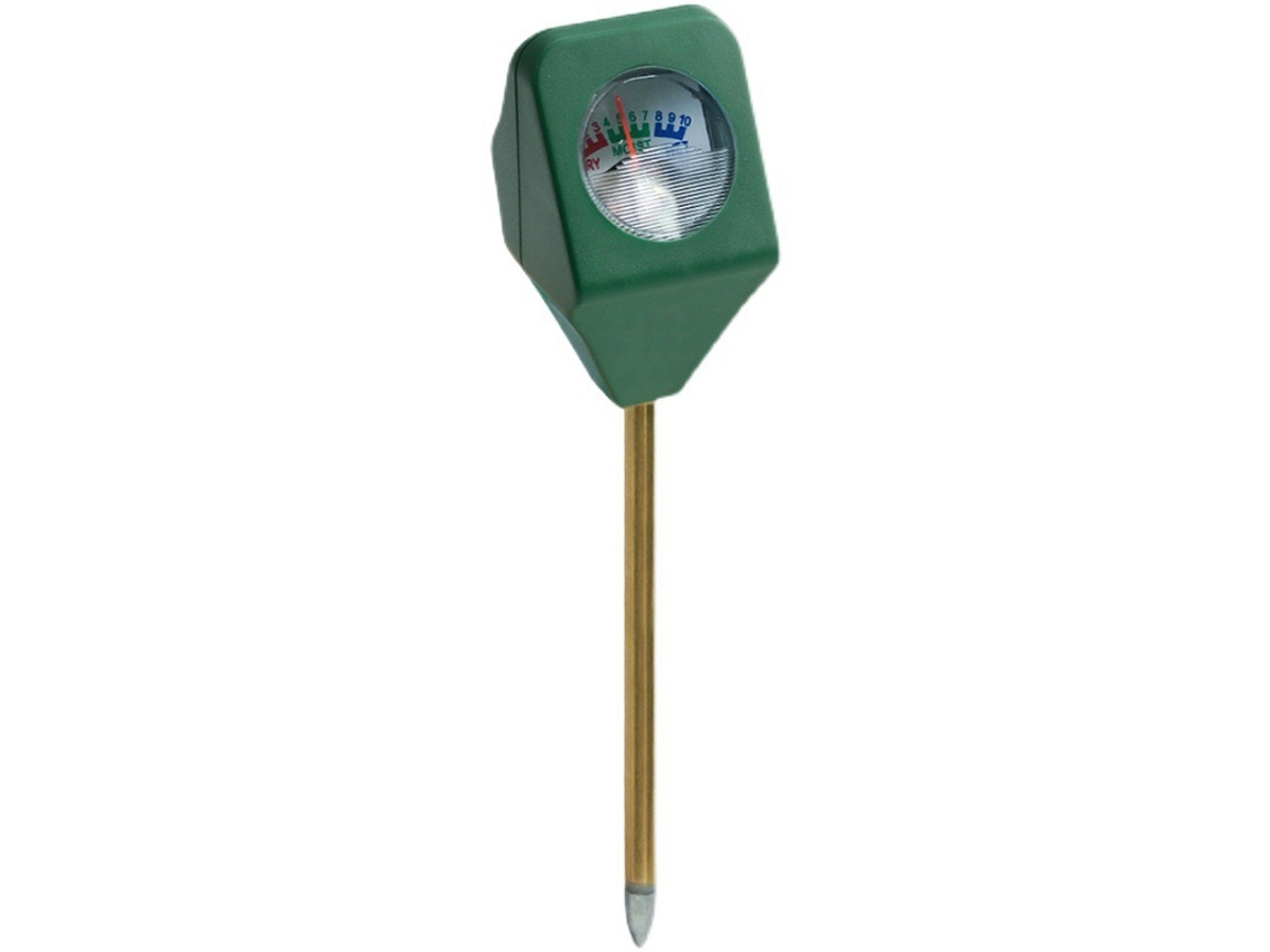 Medidor De Humedad De Suelo Portátil Verde: Diales A Color, Fácil Lectura, Metal/plástico – Para Plantas De Interior Y Exterior.