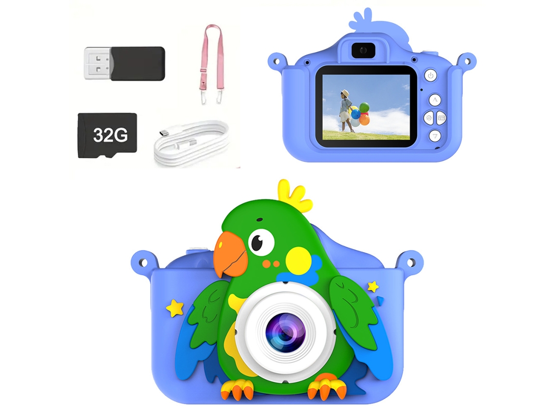 Cámara Infantil, Mini Cámara De Diseño Animado, Cámara Digital (32g-parrot) Czhhmart