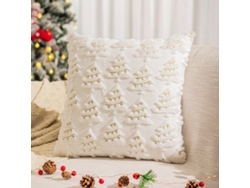Fundas de almohada navideñas con decoración de árbol de Navidad, ideales para sofás de salón durante el invierno. 4545cm Yunzii (funda de almohada individual)