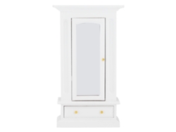 -armario De Madera Miniatura Para Casita De Muñecas Mueble Simulado Accesorio Juguete (blanco)